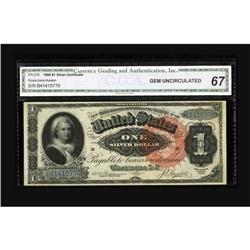 Fr. 218 $1 1886 Silver Certificate CGA Gem Uncirculated 
