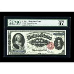 Fr. 223 $1 1891 Silver Certificate PMG Superb Gem Unc 6 