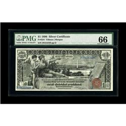 Fr. 224 $1 1896 Silver Certificate PMG Gem Uncirculated 