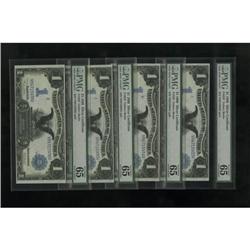 Fr. 233 $1 1899 Silver Certificates Cut Sheet of Four P 