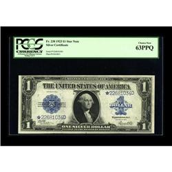 Fr. 238 $1 1923 Silver Certificate Star Note PCGS Choic 