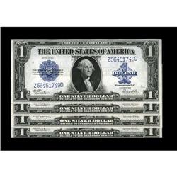 Fr. 238 $1 1923 Silver Certificate New Cut Sheet of Fou 