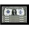 Image 1 : Fr. 238 $1 1923 Silver Certificate New Cut Sheet of Fou 