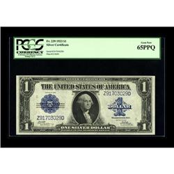 Fr. 239 $1 1923 Silver Certificate PCGS Gem New 65PPQ. 