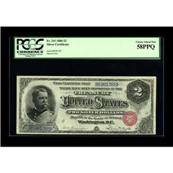 Fr. 241 $2 1886 Silver Certificate PCGS Choice About Ne 