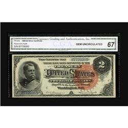 Fr. 242 $2 1886 Silver Certificate CGA Gem Uncirculated 