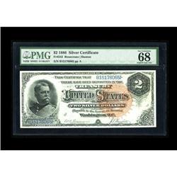 Fr. 243 $2 1886 Silver Certificate PMG Superb 68EPQ 