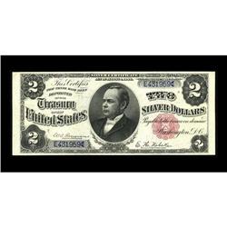 Fr. 245 $2 1891 Silver Certificate Extremely Fine. A ho 