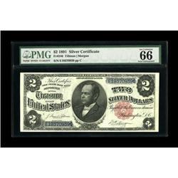 Fr. 246 $2 1891 Silver Certificate PMG Gem Uncirculated 