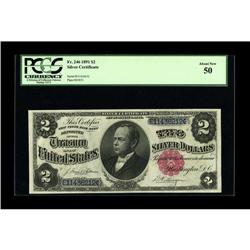 Fr. 246 $2 1891 Silver Certificate PCGS About New 50. T 