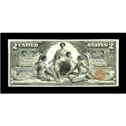 Fr. 247 $2 1896 Silver Certificate Very Fine. Though a 