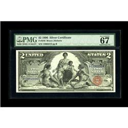 Fr. 248 $2 1896 Silver Certificate PMG Superb 67EPQ 