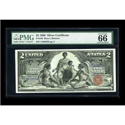Fr. 248 $2 1896 Silver Certificate PMG Gem Uncirculated 