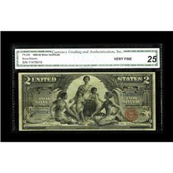 Fr. 248 $2 1896 Silver Certificate CGA Very Fine 25. A 