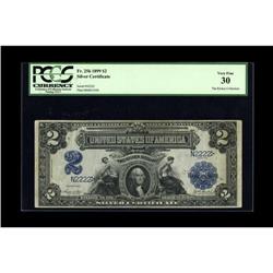 Fr. 256 $2 1899 Silver Certificate PCGS Very Fine 30. 