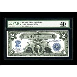 Fr. 258 $2 1899 Silver Certificate PMG Extremely Fine 4 