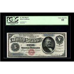 Fr. 260 $5 1886 Silver Certificate PCGS Choice About Ne 