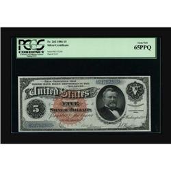 Fr. 262 $5 1886 Silver Certificate PCGS Gem New 65PPQ. 