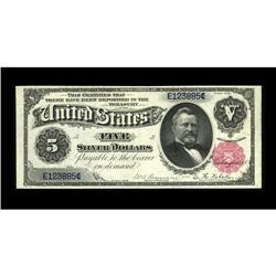 Fr. 266 $5 1891 Silver Certificate About New. Completel 