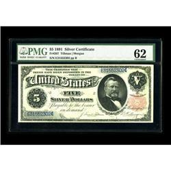 Fr. 267 $5 1891 Silver Certificate PMG Uncirculated 62. 