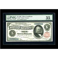 Fr. 267 $5 1891 Silver Certificate PMG Very Fine 35. A 