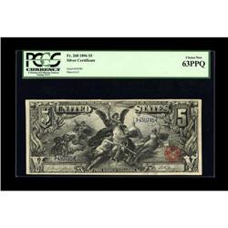 Fr. 268 $5 1896 Silver Certificate PCGS Choice New 63PP 