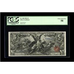 Fr. 268 $5 1896 Silver Certificate PCGS Choice About Ne 