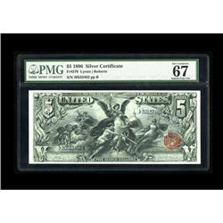 Fr. 270 $5 1896 Silver Certificate PMG Superb Gem Unc 6 