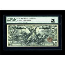 Fr. 270 $5 1896 Silver Certificate PMG Very Fine 20. He 
