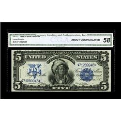 Fr. 271 $5 1899 Silver Certificate CGA About Uncirculat 
