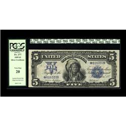 Fr. 277 $5 1899 Silver Certificate Star Note PCGS Very 