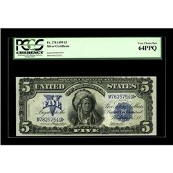 Fr. 278 $5 1899 Silver Certificate PCGS Very Choice New 