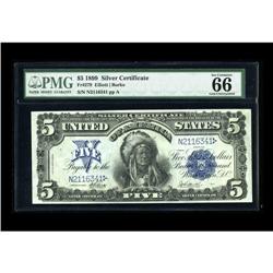 Fr. 279 $5 1899 Silver Certificate PMG Gem Uncirculated 