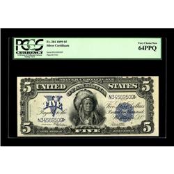 Fr. 281 $5 1899 Silver Certificate PCGS Very Choice New 