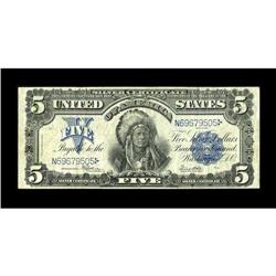 Fr. 281 $5 1899 Silver Certificate Very Fine. The paper 