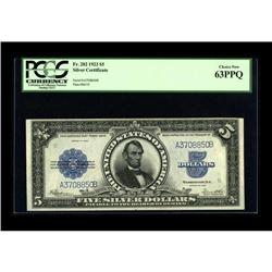 Fr. 282 $5 1923 Silver Certificate PCGS Choice New 63PP 