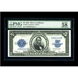 Fr. 282 $5 1923 Silver Certificate PMG Choice About Unc 