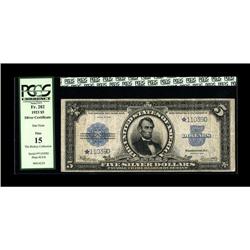 Fr. 282 $5 1923 Silver Certificate Star Note PMG Fine 1 
