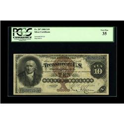 Fr. 287 $10 1880 Silver Certificate PCGS Very Fine 35. 