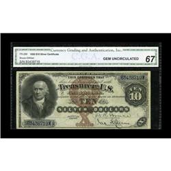 Fr. 288 $10 1880 Silver Certificate CGA Gem Uncirculate 