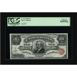 Fr. 291 $10 1886 Silver Certificate PCGS Choice New 63P 