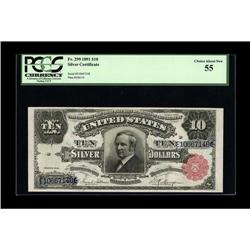 Fr. 299 $10 1891 Silver Certificate PCGS Choice About N 