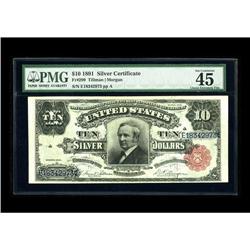 Fr. 299 $10 1891 Silver Certificate PMG Choice Extremel 