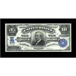 Fr. 303 $10 1908 Silver Certificate Extremely Fine. The 