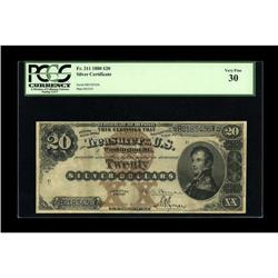 Fr. 311 $20 1880 Silver Certificate PCGS Very Fine 30. 