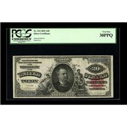 Fr. 319 $20 1891 Silver Certificate PCGS Very Fine 30PP 