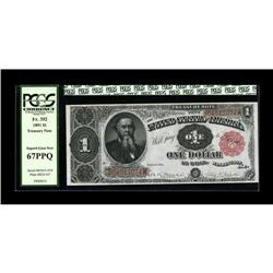 Fr. 352 $1 1891 Treasury Note PCGS Superb Gem New 67PPQ 
