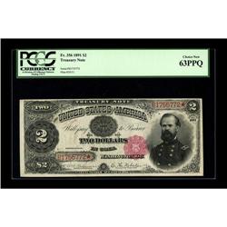 Fr. 356 $2 1891 Treasury Note PCGS Choice New 63PPQ. Th 