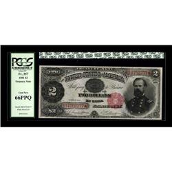 Fr. 357 $2 1891 Treasury Note PCGS Gem New 66PPQ. A rea 