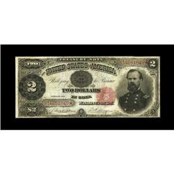 Fr. 357 $2 1891 Treasury Note Fine. Despite a couple of 